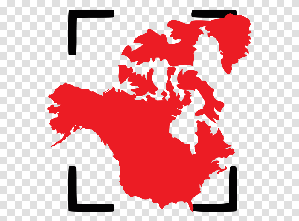 The North America Region Consists Of The United States Blank North America Map, Leaf, Plant Transparent Png