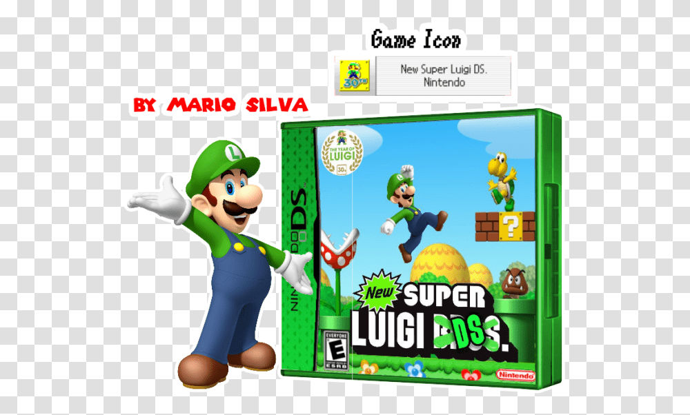 The Nsmb Hacking Domain New Super Luigi For Ds New Super Mario Bros Ds, Person, Human, Flyer, Poster Transparent Png