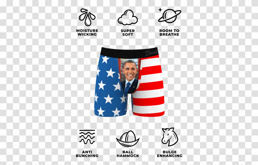 The Obama Presidential Ball Hammock Pouch Underwear Obama Ball Sack, Clothing, Apparel, Flag, Symbol Transparent Png