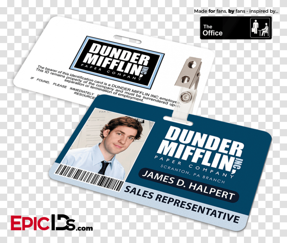 The Office Identification Badge Dunder Mifflin Sales Dunder Mifflin Pam Name Tag, Person, Human, Id Cards Transparent Png