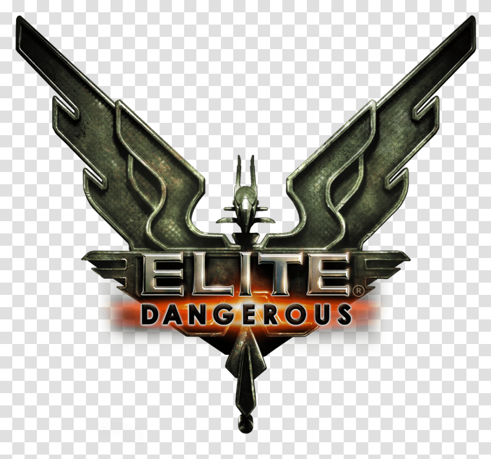 The Official Elite Dangerous Novels Logo Elite Dangerous Logo, Symbol, Trademark, Emblem, Gun Transparent Png
