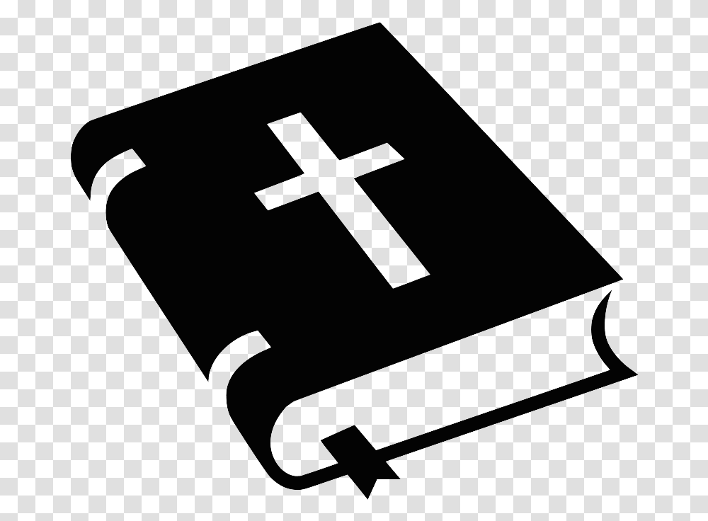 The Old And New Testaments Bible Icon Black And White, Cross, Cushion, Adapter Transparent Png