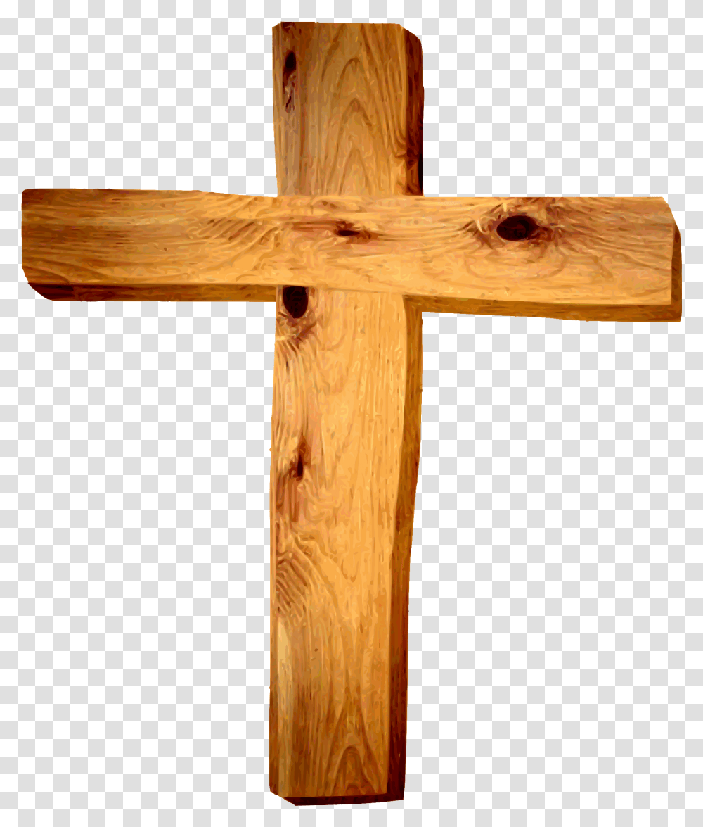 The Old Rugged Big Wooden Cross Background, Crucifix Transparent Png