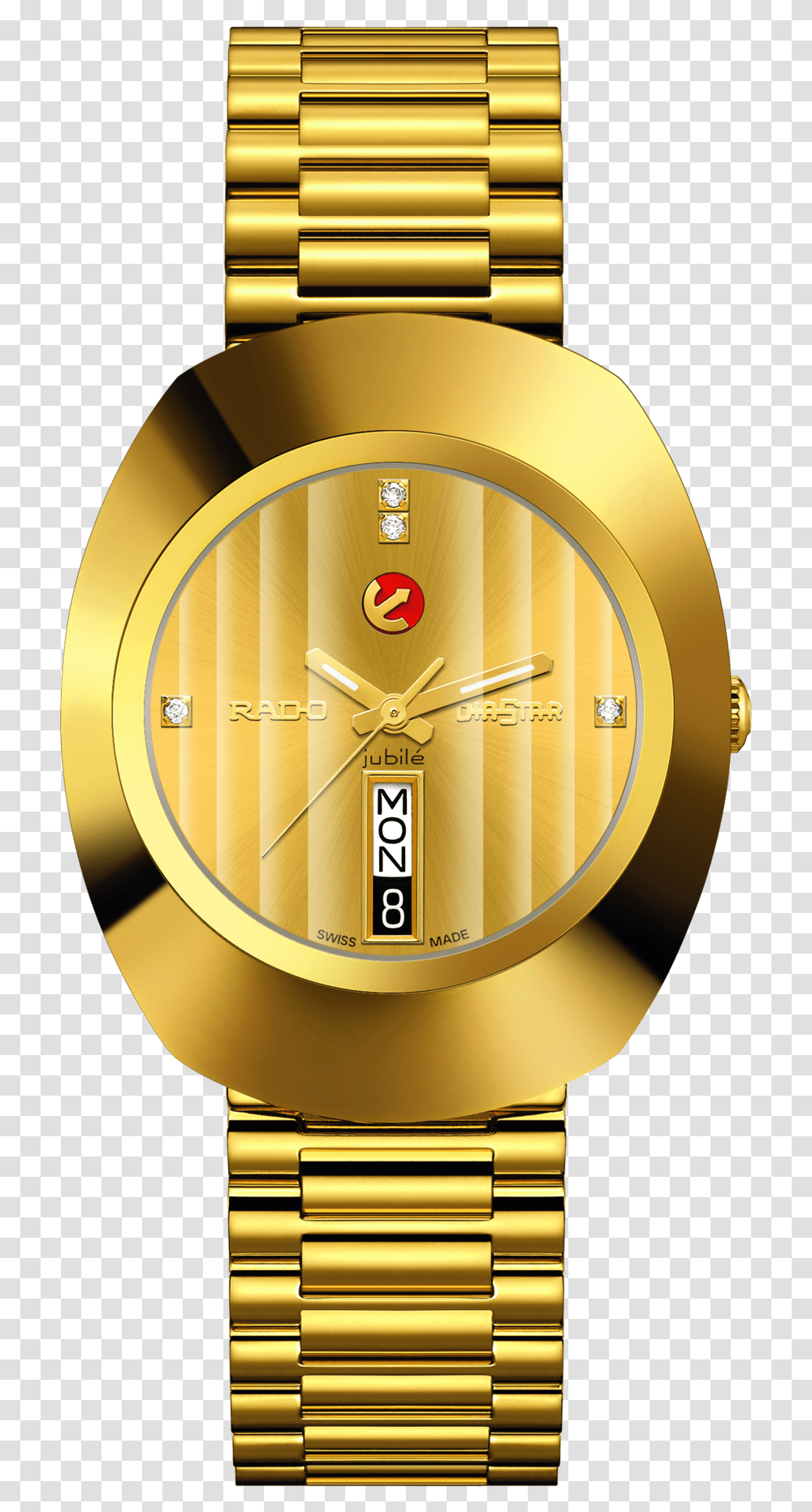 The Original Automatic Diamonds Rado Watches 2019, Wristwatch, Gold, Clock Tower, Architecture Transparent Png
