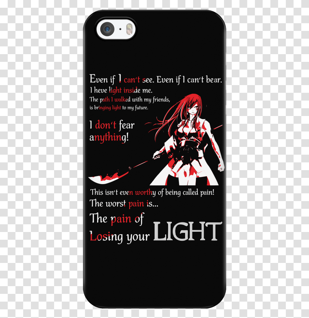 The Pain Of Losing Your Light Erza Scarlet Erza Scarlet Phone Case, Person, Human, Poster, Advertisement Transparent Png