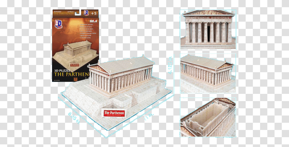 The Parthenon 3d Jigsaw Puzzle 3d El Partenon, Architecture, Building, Temple, Shrine Transparent Png