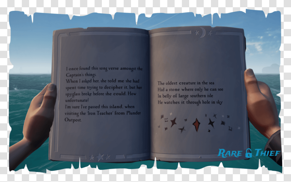 The Patient One Stars Of A Thief Sea Of Thieves Wanda's Journals, Book, Person, Human Transparent Png