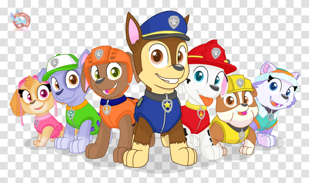 The Paw Patrol As A Group Vector, Crowd, Mascot, Toy Transparent Png