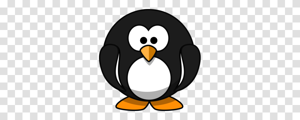 The Penguin In The Snow Cartoon Drawing Comics, Bird, Animal, King Penguin Transparent Png