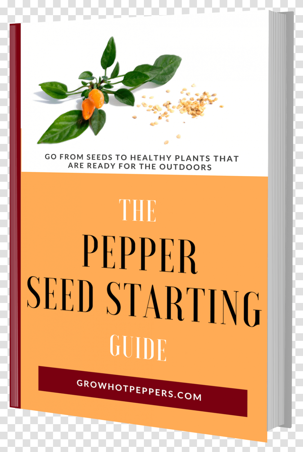 The Pepper Seed Starting Guide 3d Book Image Herbal, Paper, Phone, Electronics Transparent Png