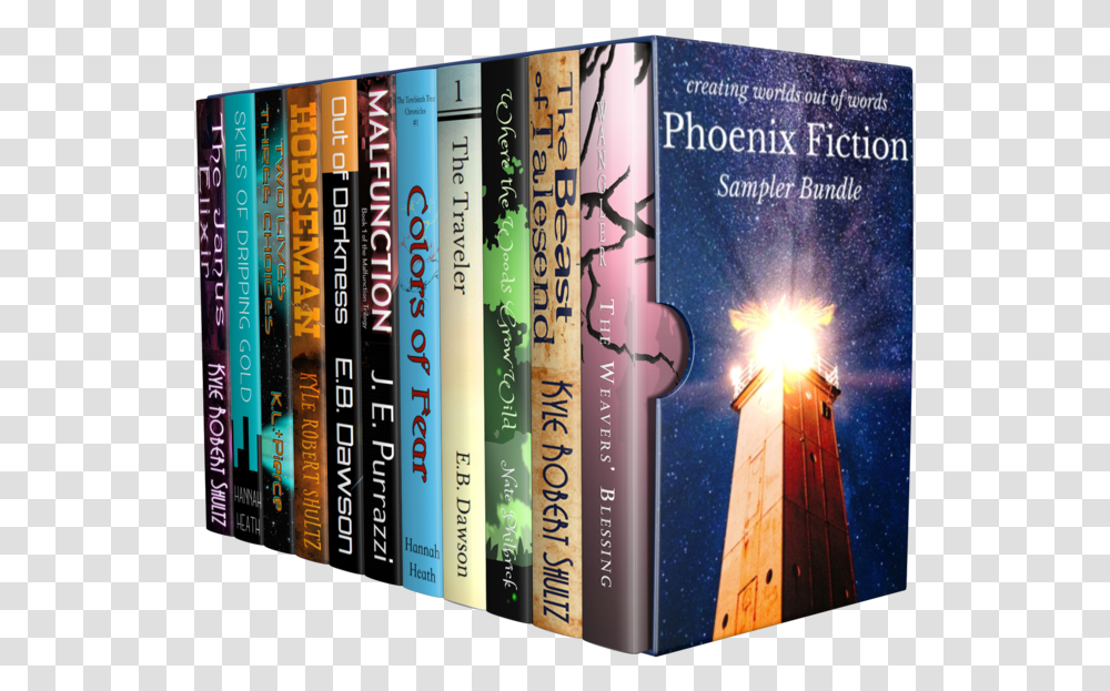 The Phoenix Fiction Sampler Bundle Book Cover, Furniture, Novel, Bookcase, Dvd Transparent Png