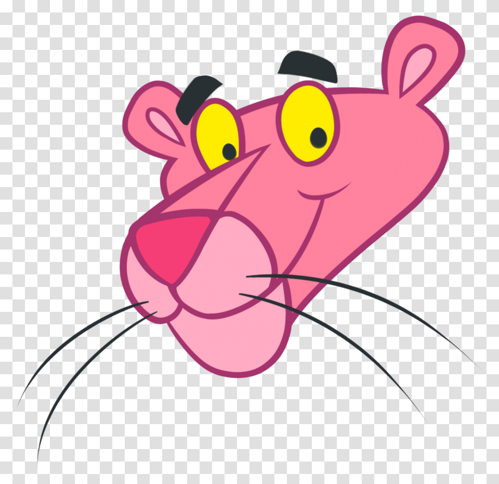 The Pink Black Cartoon Cartoon Pink Panther Head, Animal, Mammal, Dynamite, Pig Transparent Png