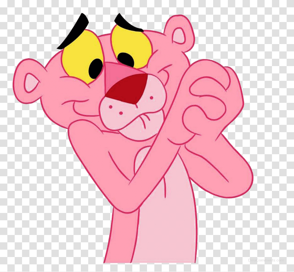 The Pink Panther Picture Pink Panther Cute, Hand, Heart, Label Transparent Png
