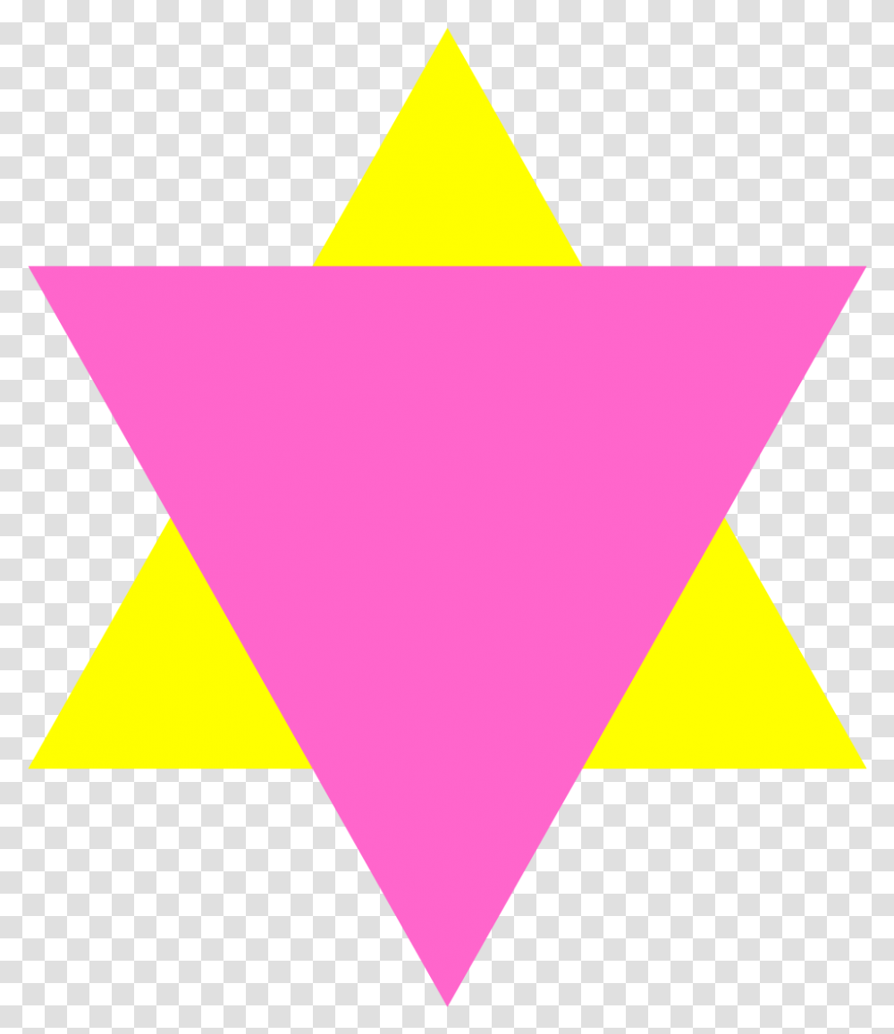 The Pink Triangle Overlapping A Yellow Triangle Was Pink Triangle Jew Transparent Png