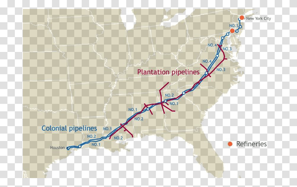 The Plantation Pipeline Transports Gasoline And Other Colonial And Plantation Pipeline Map, Plot, Diagram, Atlas Transparent Png
