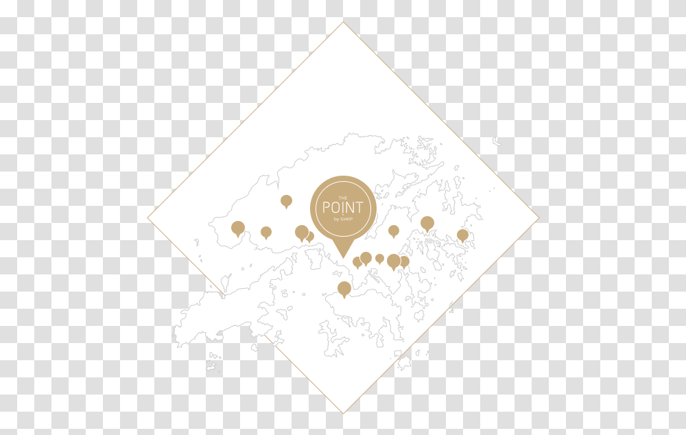 The Point By Shkp Hong Kong Map, Triangle, Envelope, Business Card, Paper Transparent Png