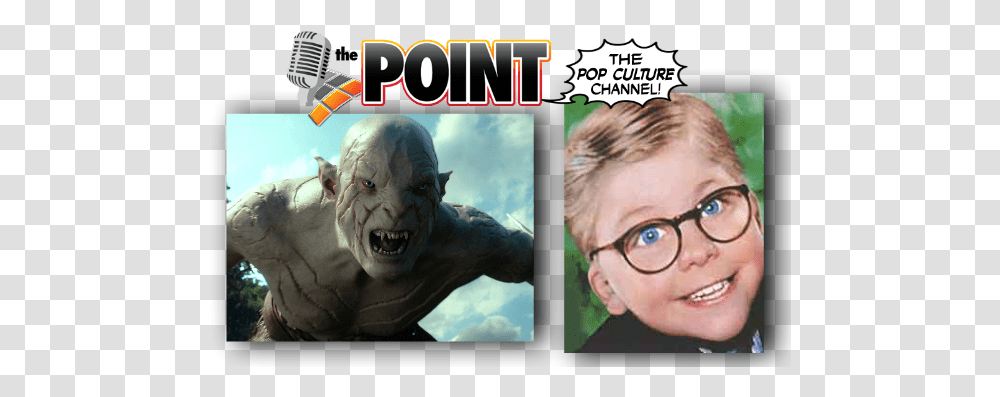 The Point Radio Ralphie Vs Smaug Happy Holidays Comicmix Manu Bennett The Hobbit, Person, Human, Alien, Head Transparent Png