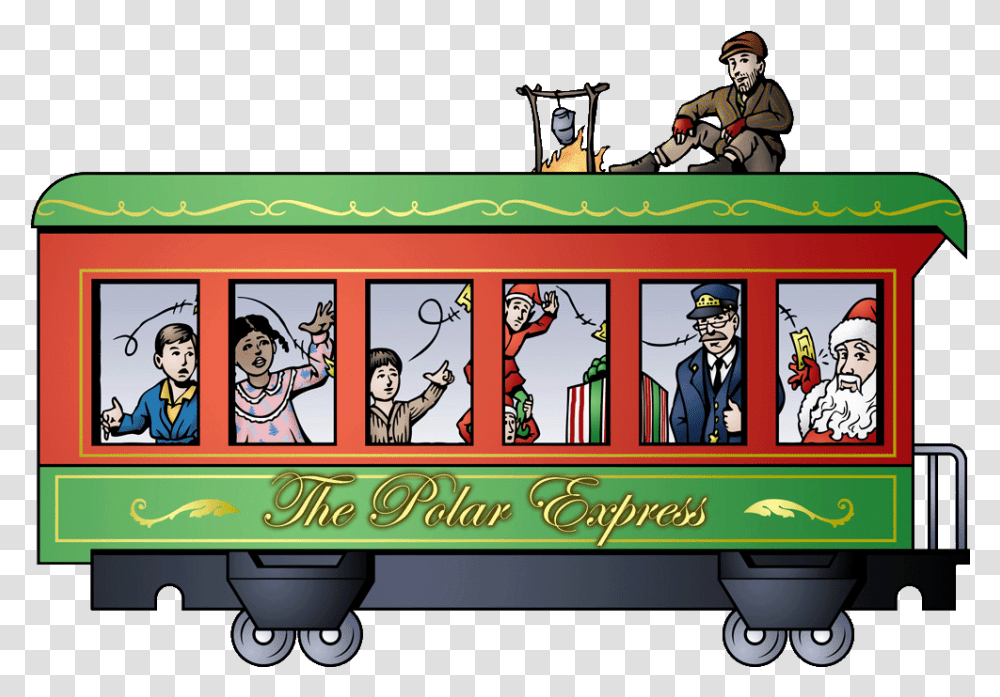 The Polar Express Clipart Polar Express Train Animation, Person, Comics, Book, Crowd Transparent Png