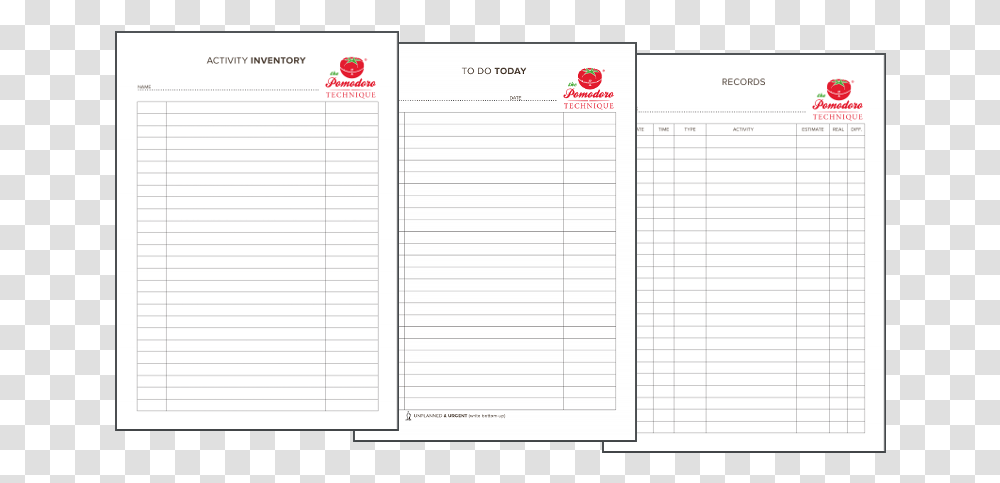 The Pomodoro Technique Sheets Beer Pong, Page, Document, Diary Transparent Png