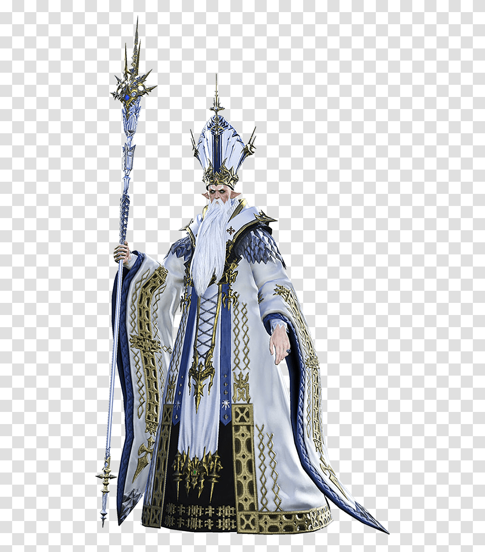 The Pope Is Ready For Heavensward Cleric Final Fantasy, Person, Clothing, Crowd, Knight Transparent Png