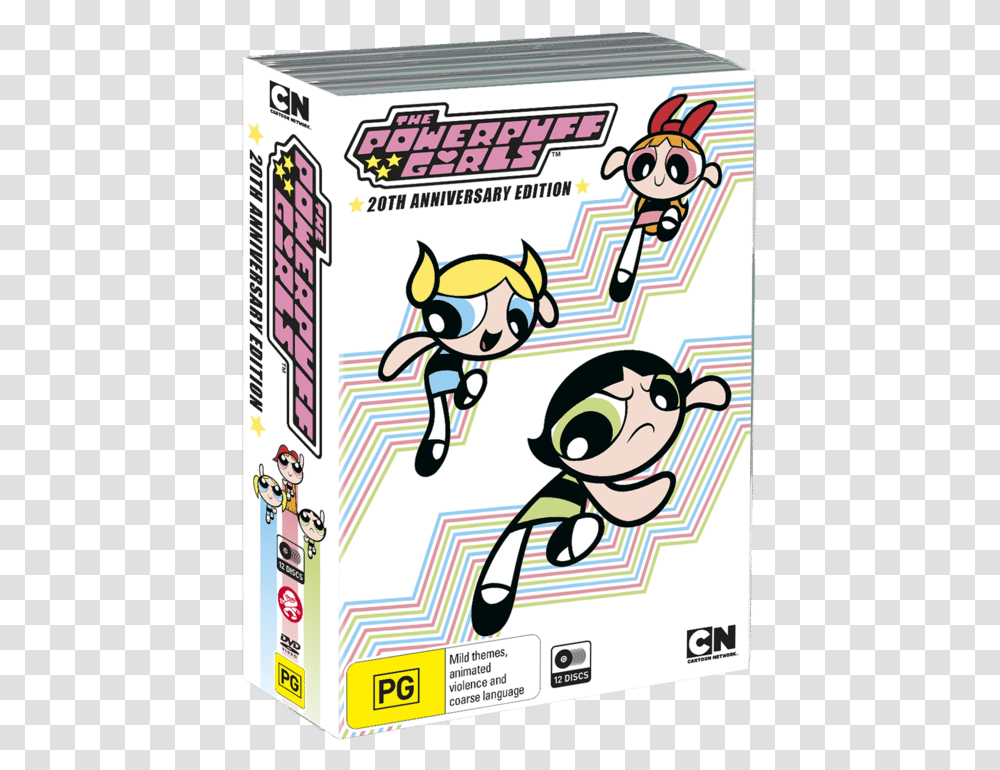 The Powerpuff Girls Classic 20th Anniversary Edition Powerpuff Girls 20th Anniversary, Poster, Advertisement, Label Transparent Png