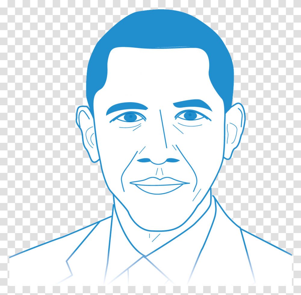 The Presidential Touch Obama Face, Head, Person, Human, Drawing Transparent Png