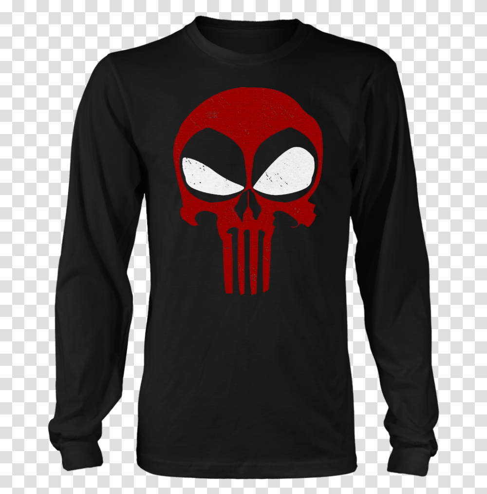 The Punisher And Deadpool Logo Mashup Shirts T Shirt Mechanic, Sleeve, Apparel, Long Sleeve Transparent Png