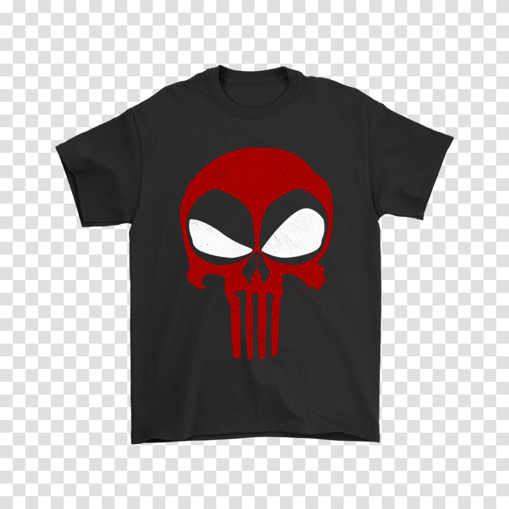 The Punisher And Deadpool Logo Mashup Shirts Teeqq Store, Apparel, T-Shirt Transparent Png