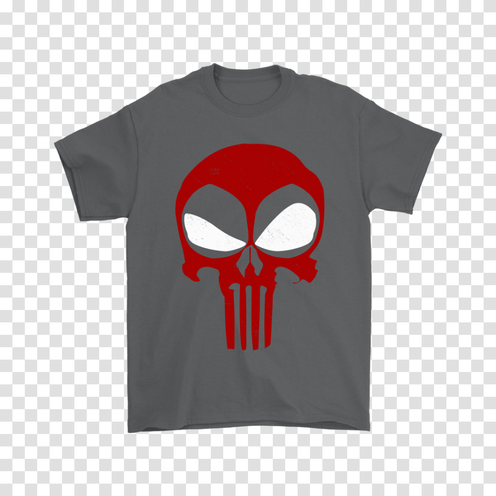 The Punisher And Deadpool Logo Mashup Shirts Teeqq Store, Apparel, T-Shirt Transparent Png