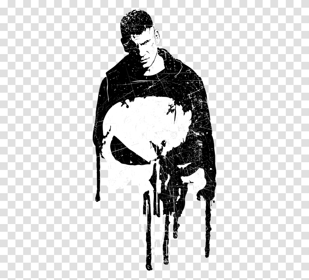 The Punisher Fan Art Daredevil Season 2 Marvel Netflix Punisher, Stencil, Silhouette, Stain Transparent Png