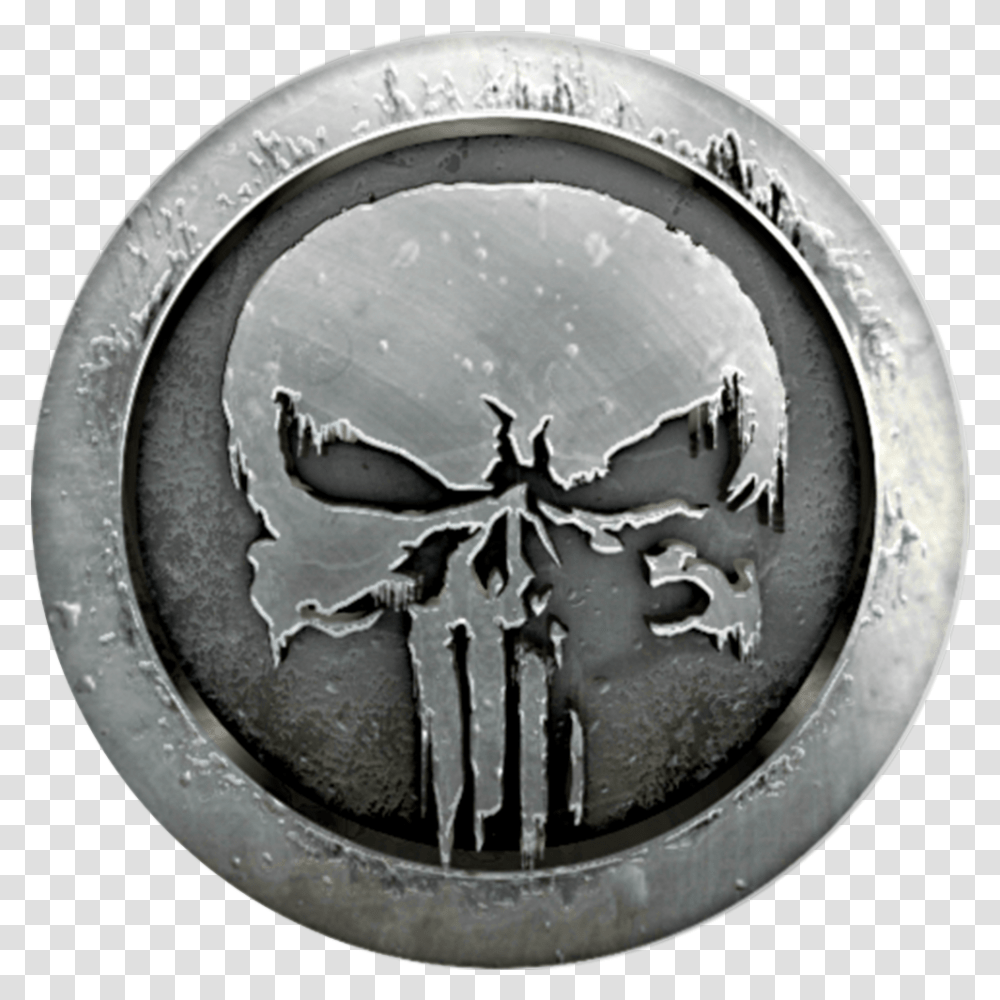 The Punisher Monochrome, Symbol, Emblem, Coin, Money Transparent Png