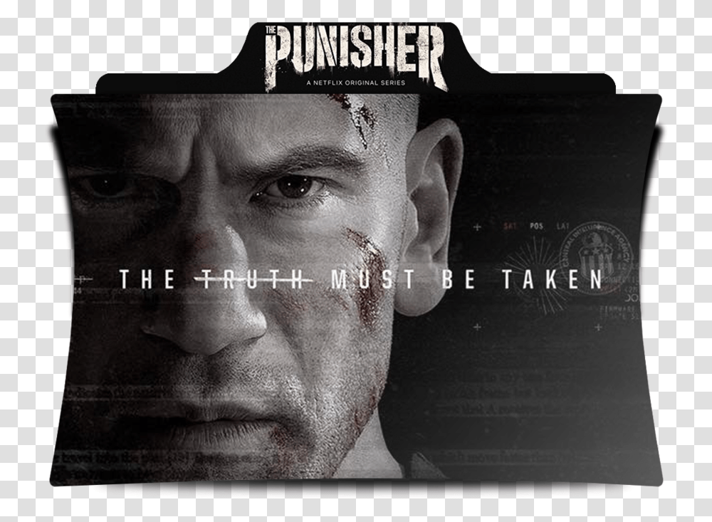 The Punisher Netflix Logo Punisher Season 1 Itunes, Face, Person, Human, Head Transparent Png