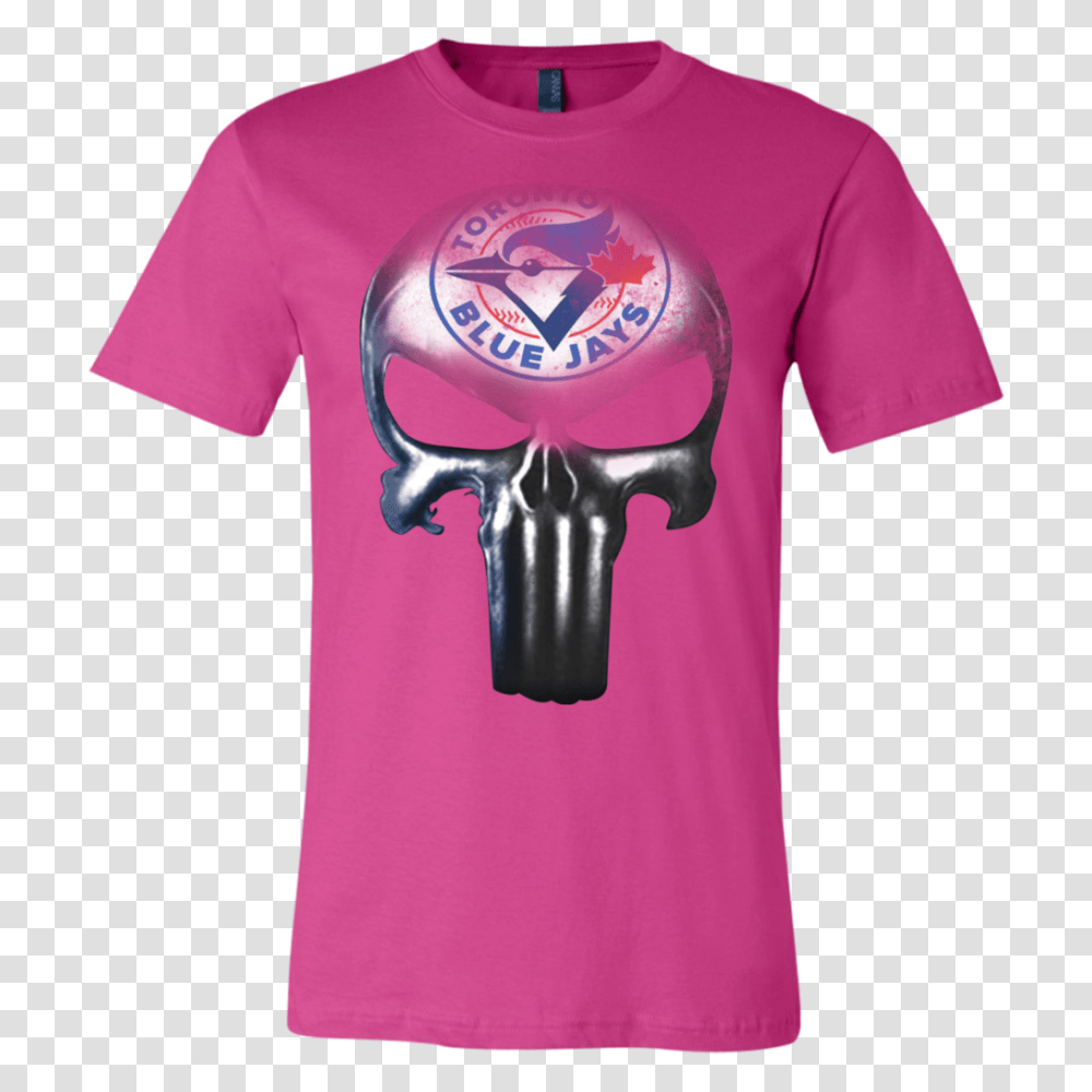 The Punisher Skull T Shirts For Toronto Blue Jays Fans Short, Apparel, T-Shirt, Sport Transparent Png