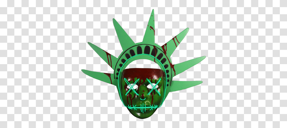 The Purge Election Year Lady Liberty Light Up Mask Purge Election Year Mask, Lighting, Symbol, LED, Neon Transparent Png