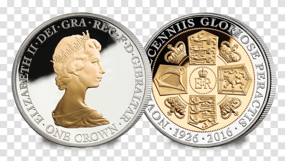 The Queen's 90th Birthday Crown Crown Full Size Quarter, Coin, Money, Person, Human Transparent Png
