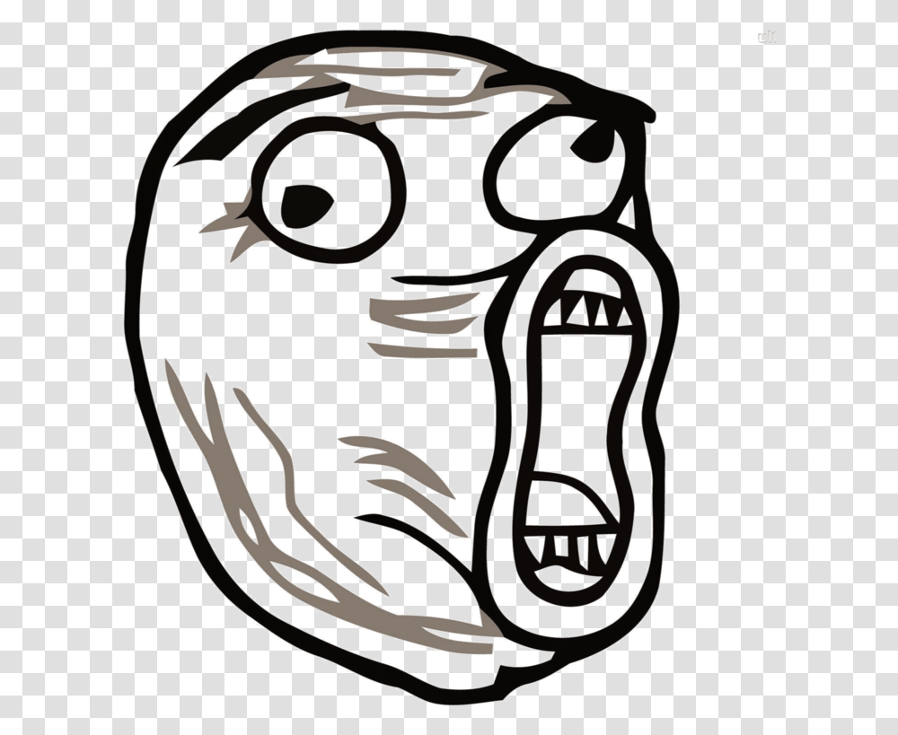 The Quotlol Guy Open Mouth Troll Face, Horseshoe, Horn, Brass Section Transparent Png