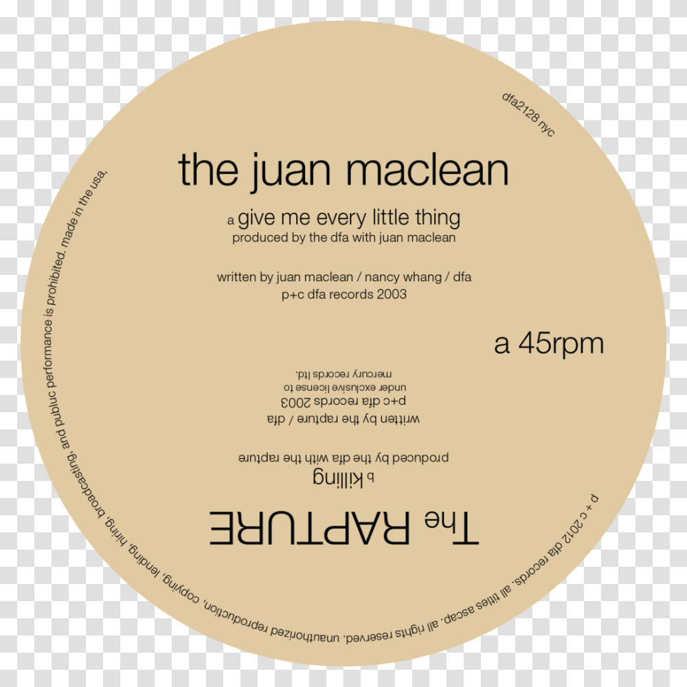 The Rapture Juan Maclean Split Circle, Menu, Gold, Label Transparent Png