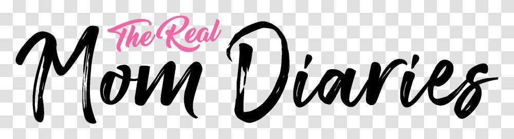 The Real Mom Diaries Calligraphy, Gray, Logo Transparent Png
