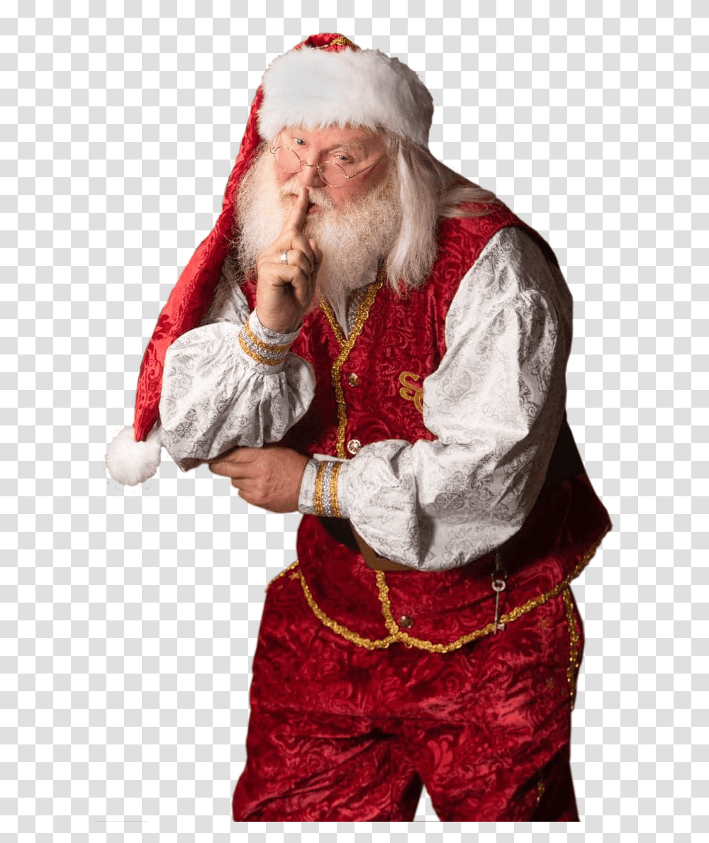 The Real Santa Experience Santa Claus, Face, Person, Necklace Transparent Png