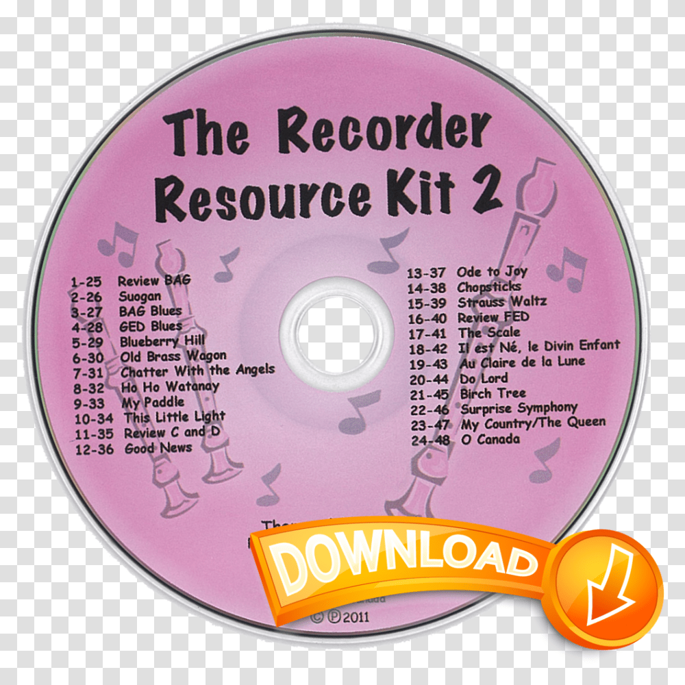 The Recorder Resource Kit Volume Cd, Disk, Dvd Transparent Png