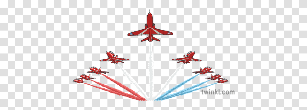 The Red Arrows Illustration Twinkl Red Arrows Jet, Airplane, Aircraft, Vehicle, Transportation Transparent Png