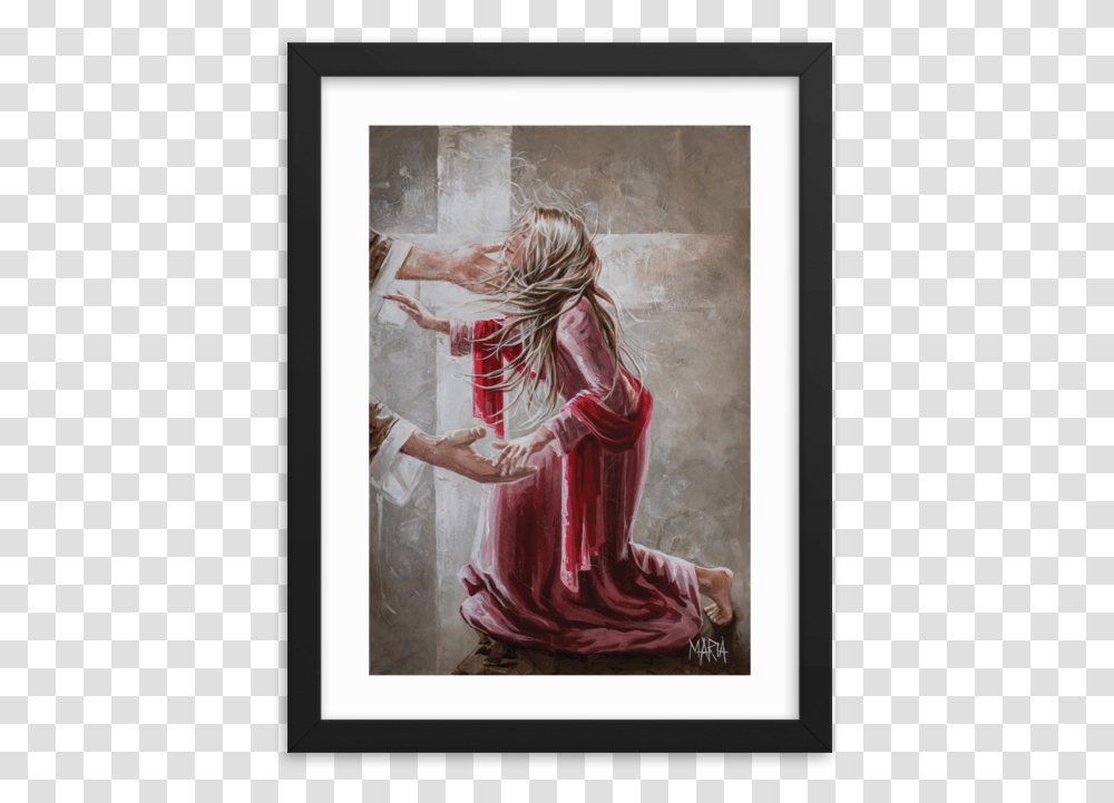 The Red Scarf First Moments In The Heaven, Painting, Person, Drawing Transparent Png