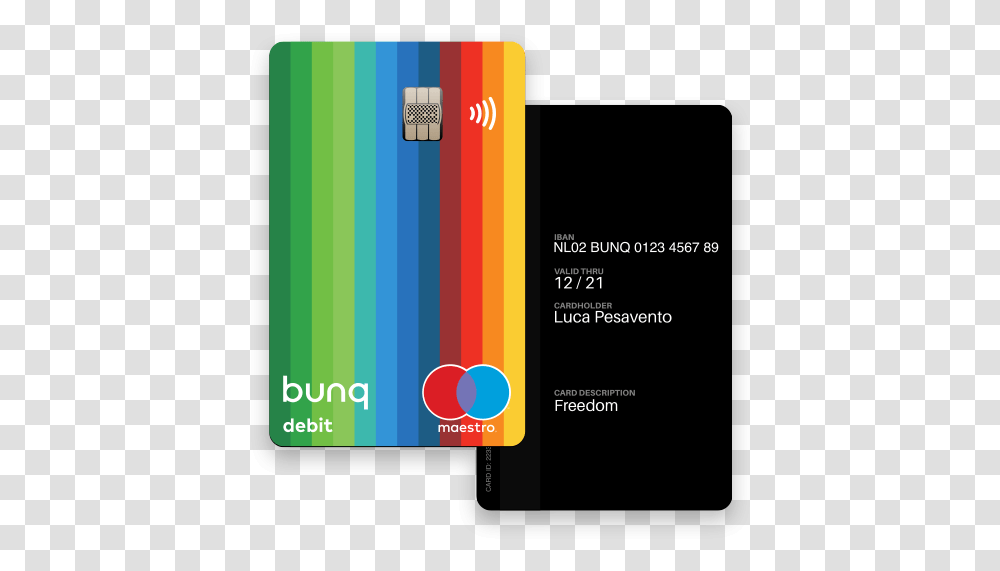 The Refreshed Maestro Design Bunq Card, Text, Electronics, Phone, Mobile Phone Transparent Png