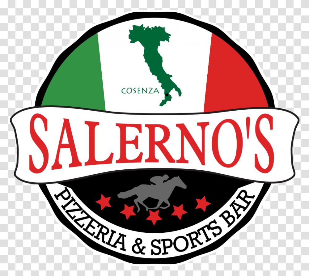The Remedy Rocks Salerno S Kentucky Derby Party In Salerno's Pizza, Logo, Trademark, Emblem Transparent Png