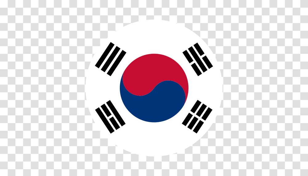 The Republic Of Korea Flat National Flag Icon With, Logo, Trademark, Soccer Ball Transparent Png