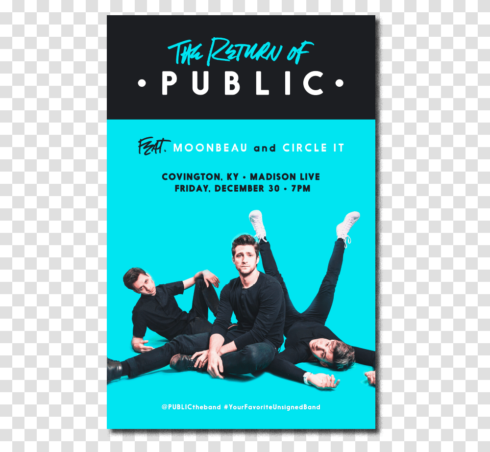 The Return Of Public 2016 Band Public, Flyer, Poster, Paper, Advertisement Transparent Png
