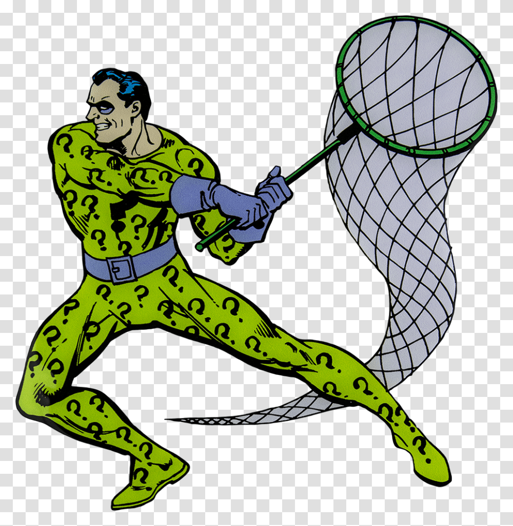 The Riddler Character Lensed Emblem Batman Vs Riddler, Person, Human, Sport, Badminton Transparent Png