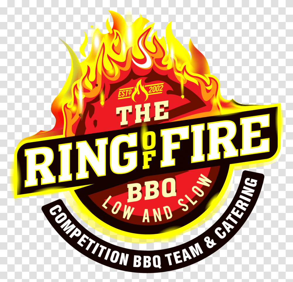 The Ring Of Fire Bbq Emblem, Circus, Leisure Activities, Beverage Transparent Png