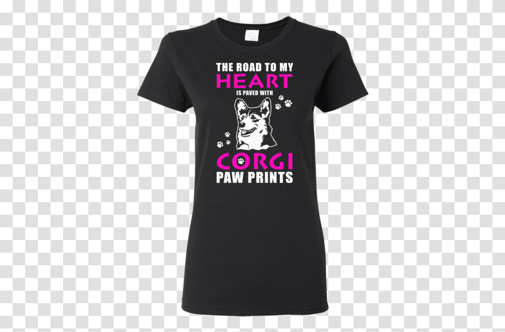 The Road To My Heart Is Paved With Corgi Paw Prints First Year Anniversary Shirt Ideas, Apparel, T-Shirt Transparent Png