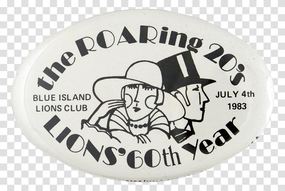The Roaring 20s Lions Club Club Busy Beaver Button Badge, Label, Sticker, Logo Transparent Png